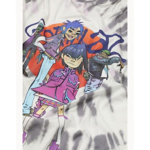 Gorillaz Tie Dye Graphic T-shirt, Size XS, New without Tag - Picture 2 of 4
